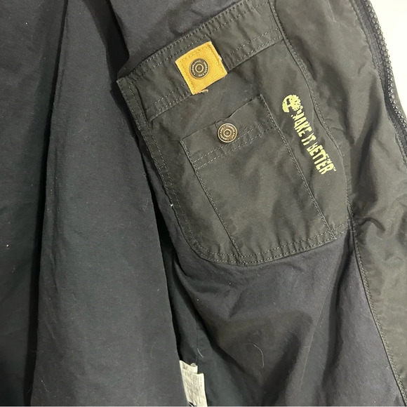 Timberland Black Zip-Up Water Resistant Bomber Outdoor Jacket Men’s Size XL - Picture 5 of 7